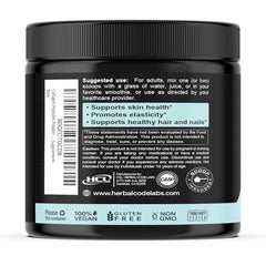 HCL Herbal Code Labs Collagen Peptides dissolving in water for quick incorporation