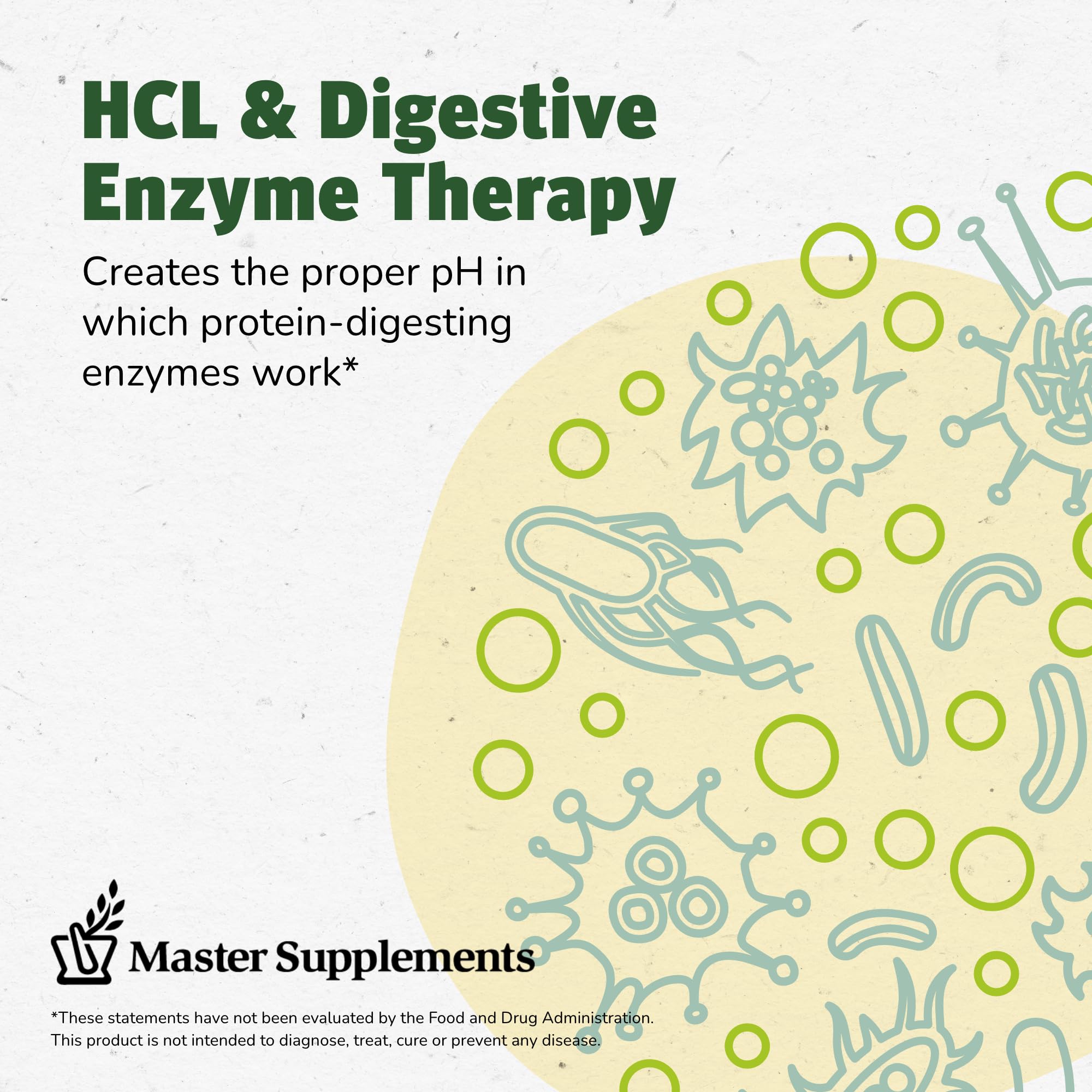 AstraZyme ingredient on HCL-Stim label aiding protein digestion.