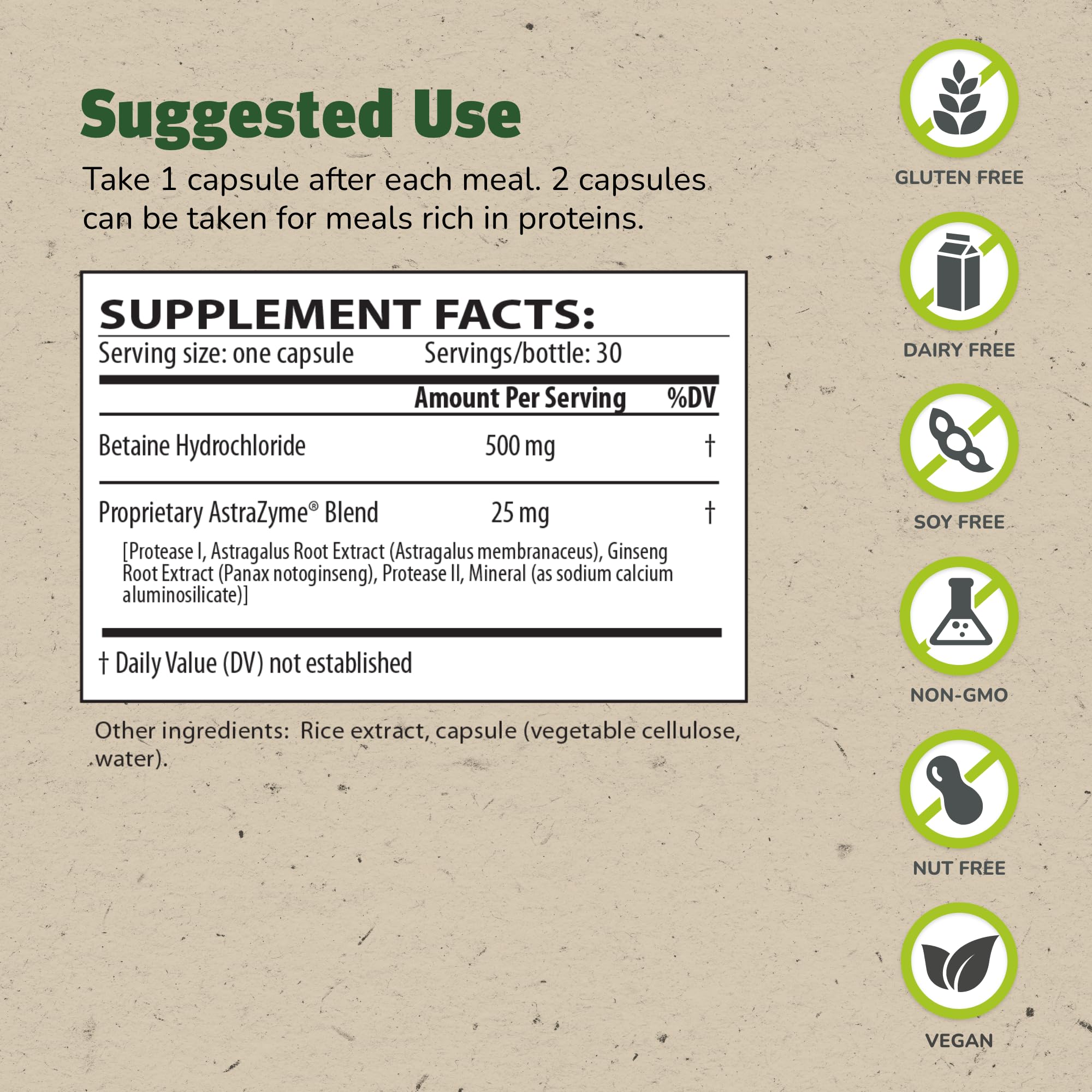 HCL-Stim capsules close-up designed to support digestion.