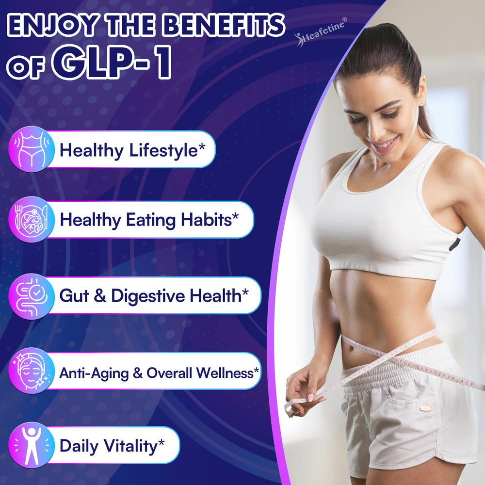 Close-up of Heafetine GLP-1 probiotic ingredients with hops and green tea.