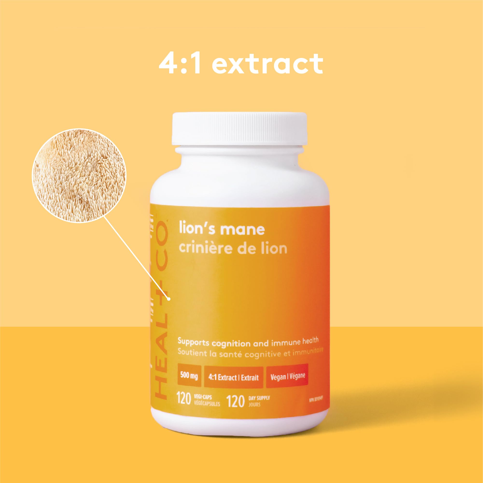 Packaging shows vegan, non-GMO, gluten-free claims for HEAL + CO.