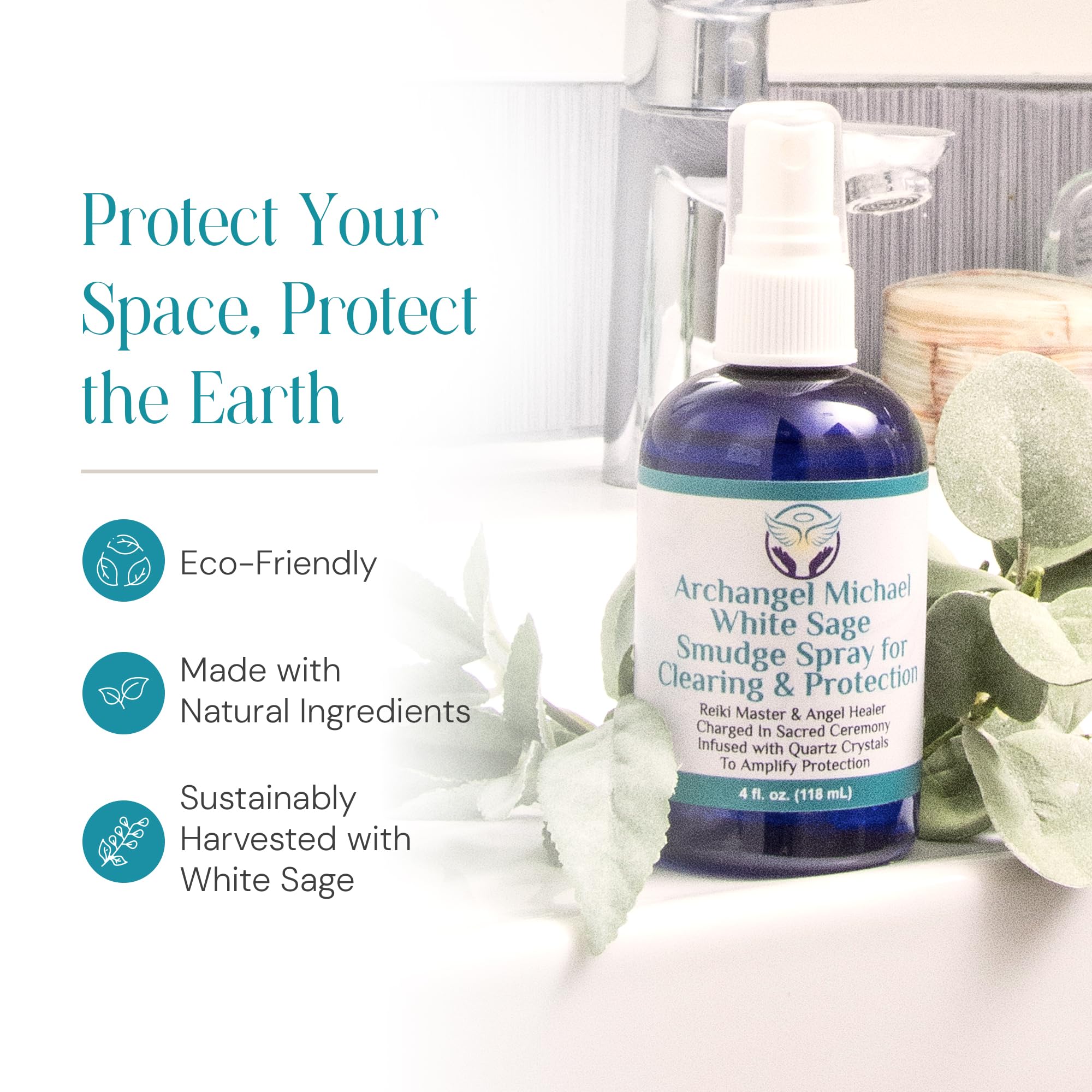 Heal The Masses Sage Spray packaging and set ready for gifting