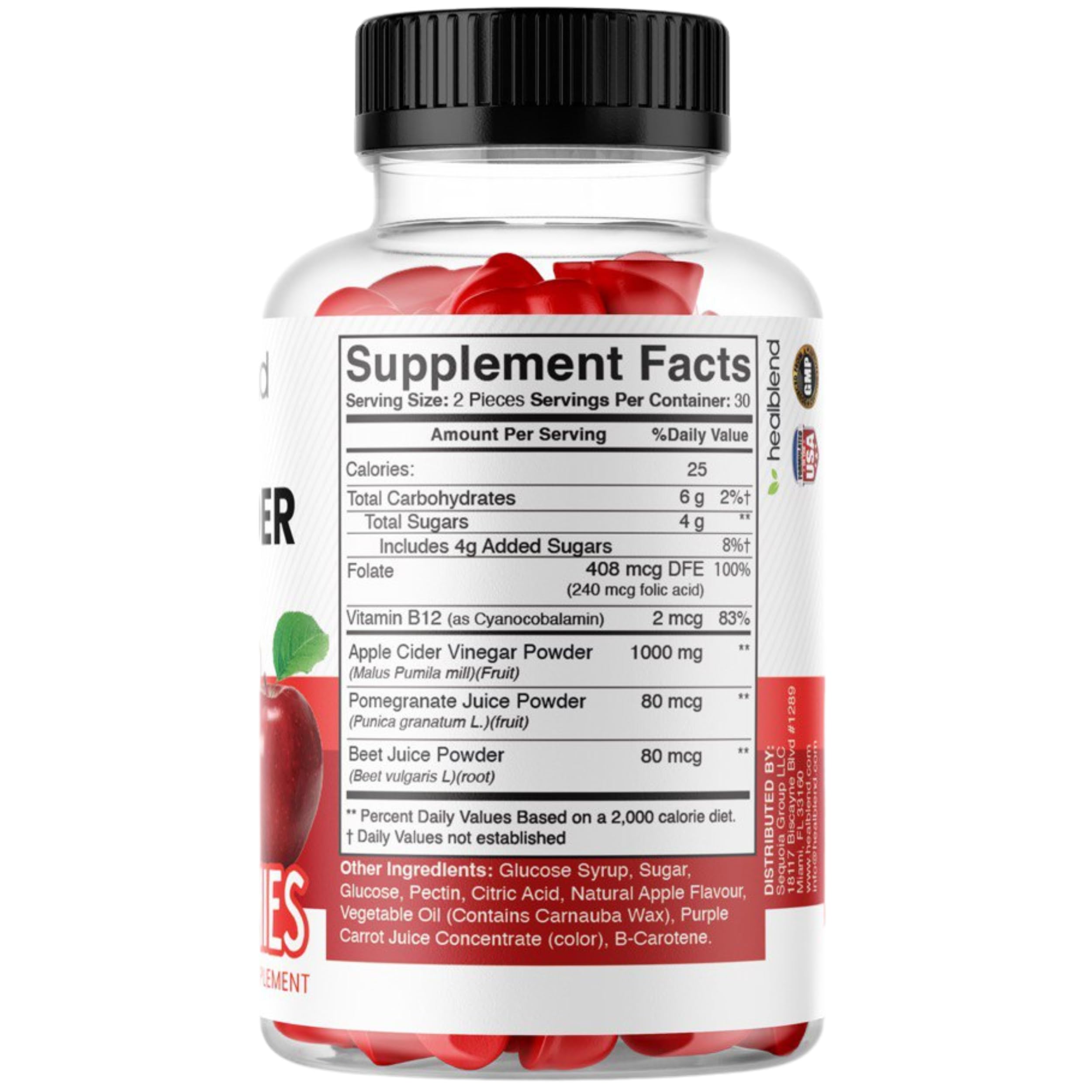 healblend Apple Cider Vinegar Gummy vegan-friendly formula trusted by plant-based diets.