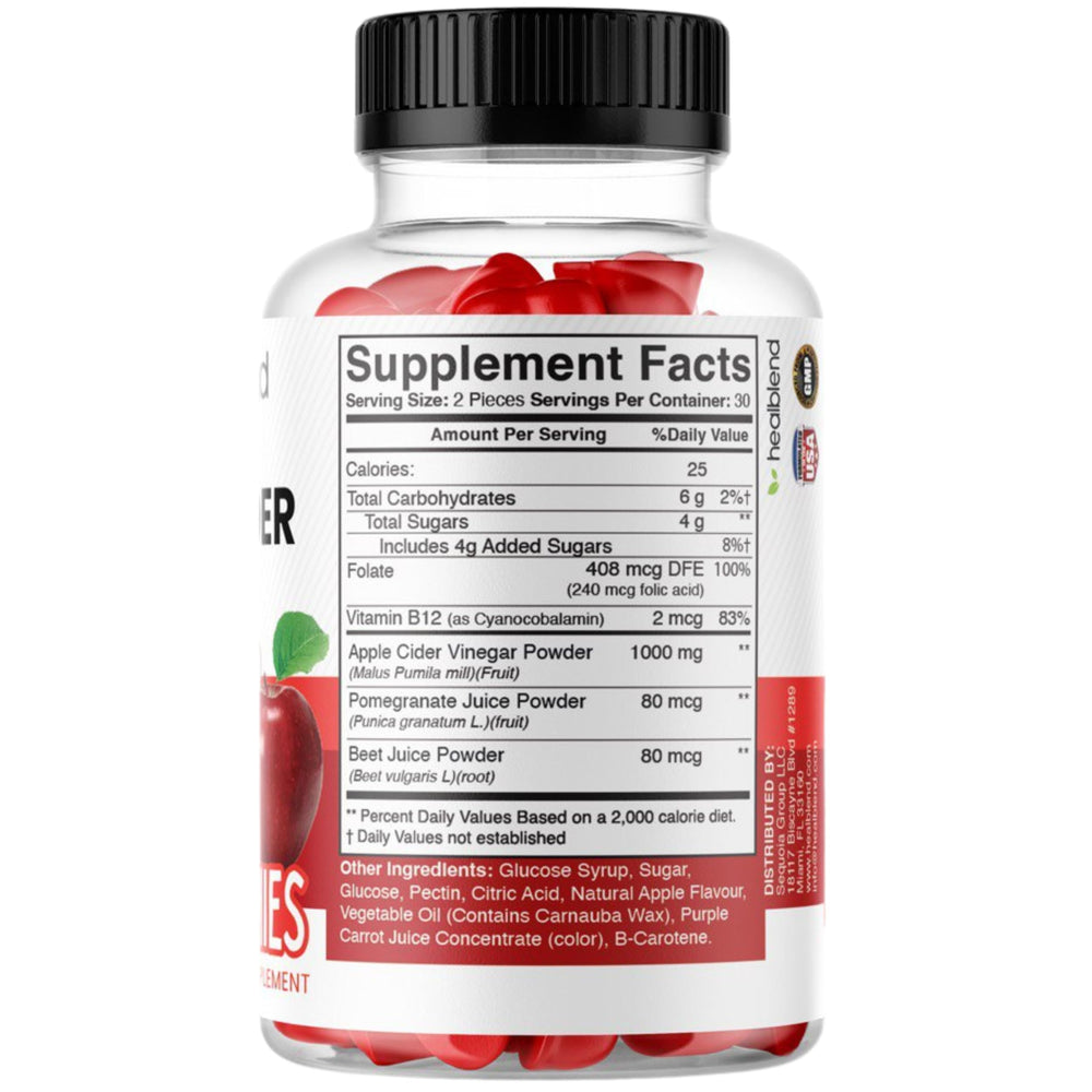 healblend Apple Cider Vinegar Gummy vegan-friendly formula trusted by plant-based diets.