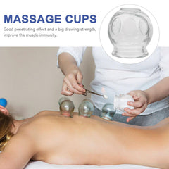 Healifty glass cupping set closeup cups clear glass for easy cleaning and hygiene