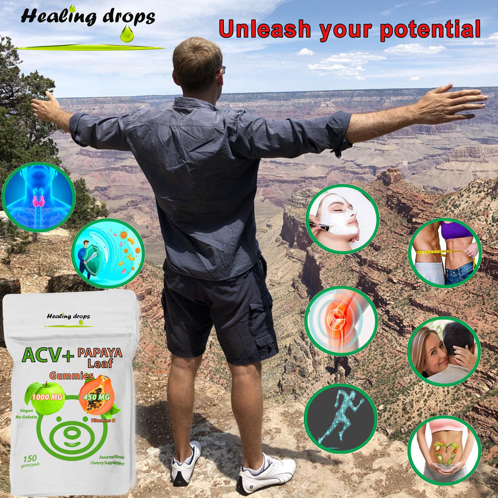 Healing Drops made in USA seal on packaging