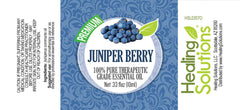Healing Solutions juniper berry oil in diffuser setup; enhances winter ambiance