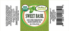 Healing Solutions Organic Sweet Basil diffusion scene for a refreshing ambiance