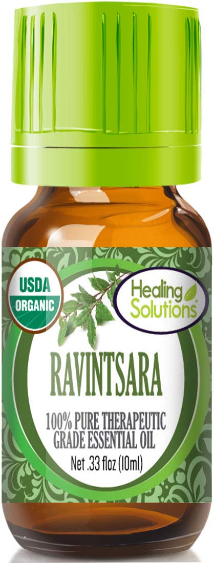 Healing Solutions Ravintsara oil bottle for calming aroma rituals