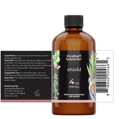 Healing Solutions Shield Blend diffuser setup creates calm seasonal ambience.