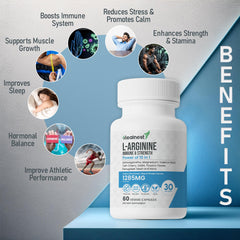 HEALNEST L-Arginine Capsules close-up reveals capsule texture and premium blend