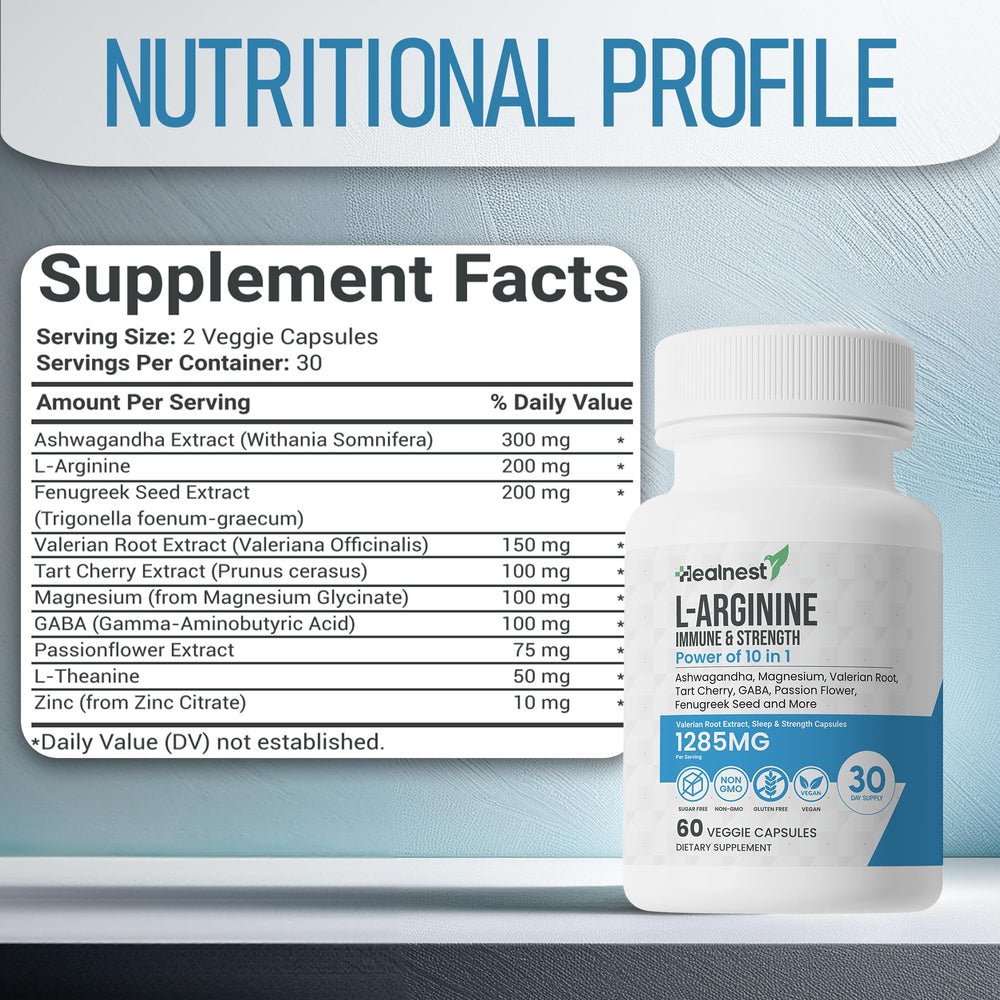 HEALNEST morning routine capsules on a counter for easy daily use