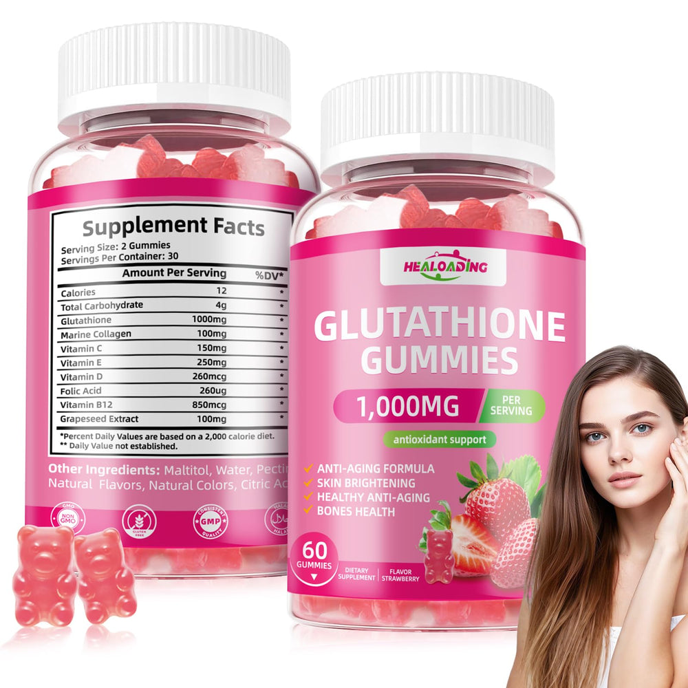 HEALOADING Glutathione Gummies with vitamin B12 for energy support