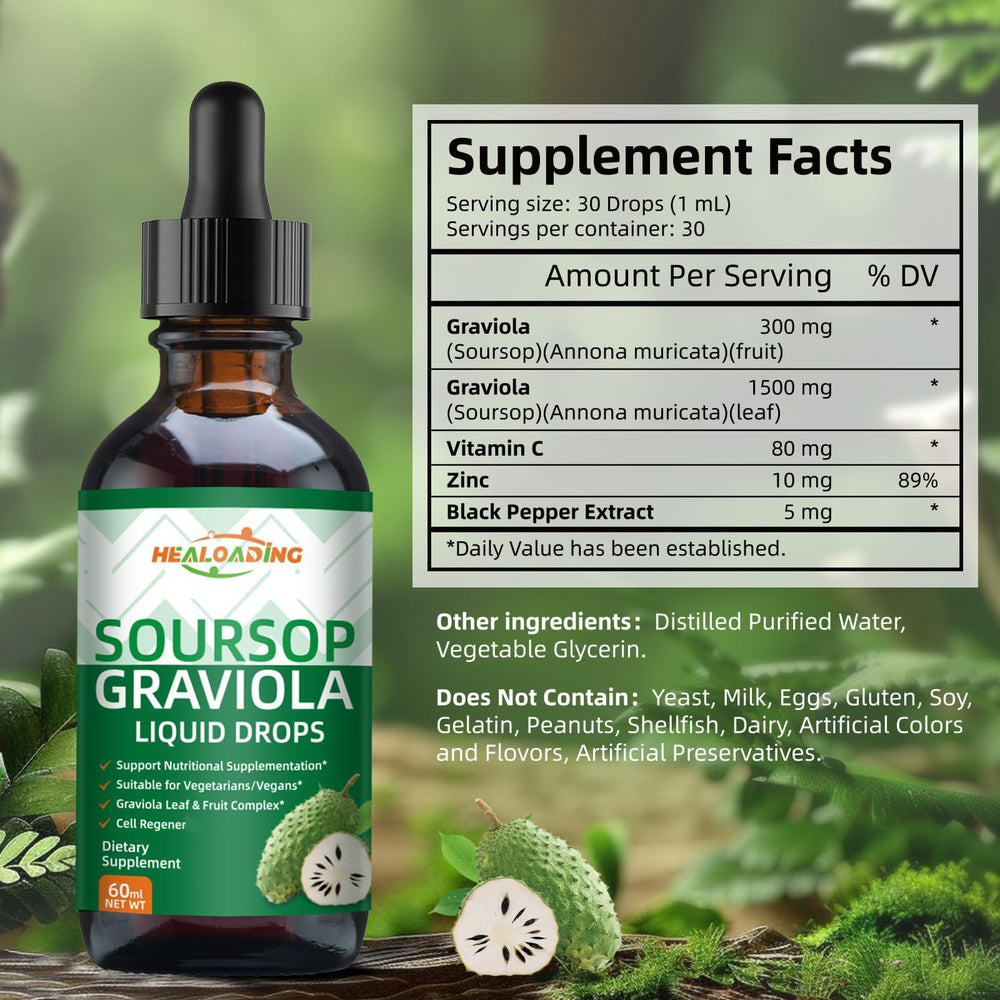 HEALOADING Soursop Bitters Dropper enables precise daily dosing.