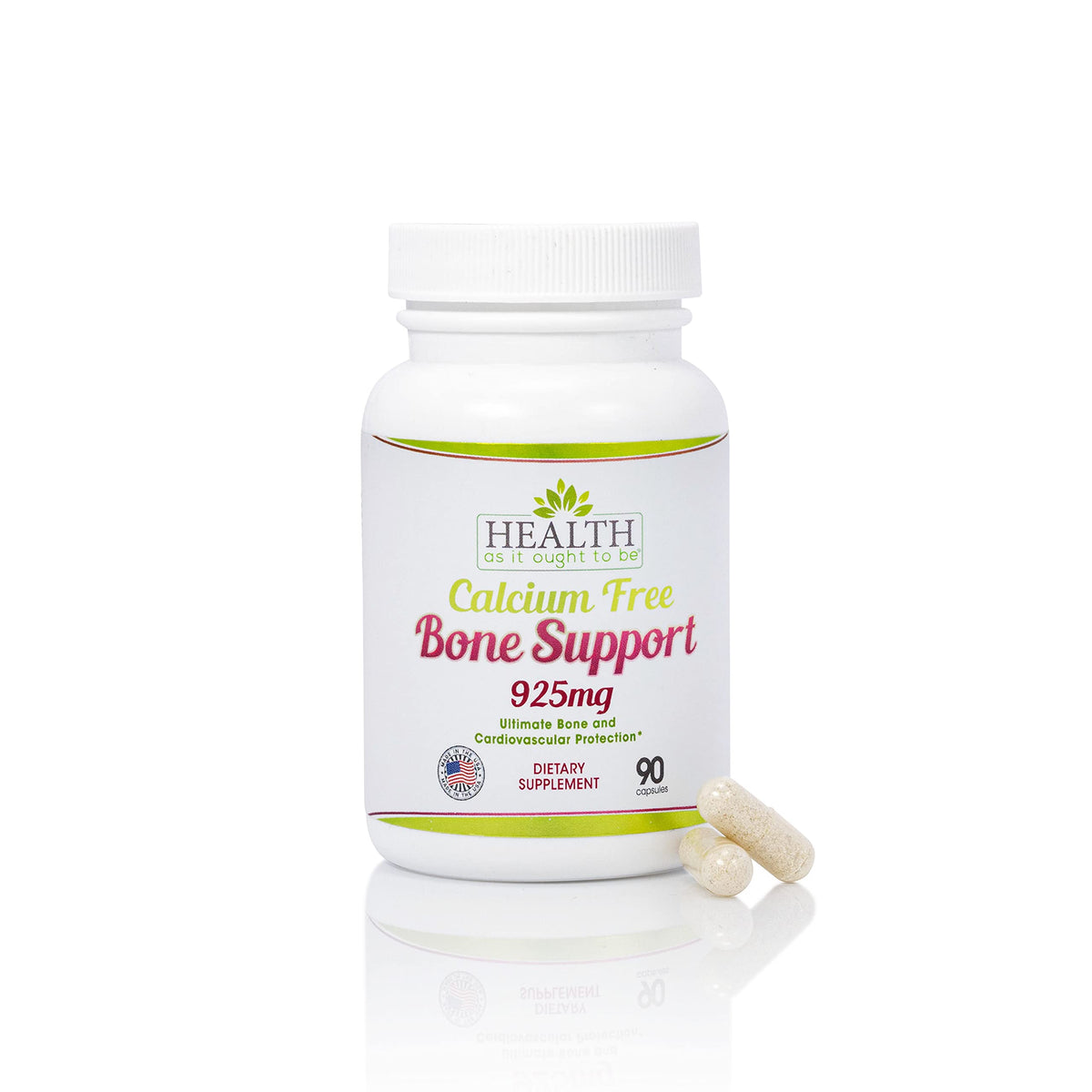 Health As It Ought To Be calcium-free bone support bottle view for daily use