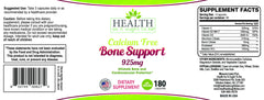 Health As It Ought To Be Calcium Free Bone Support label view emphasizes non-calcium formula.