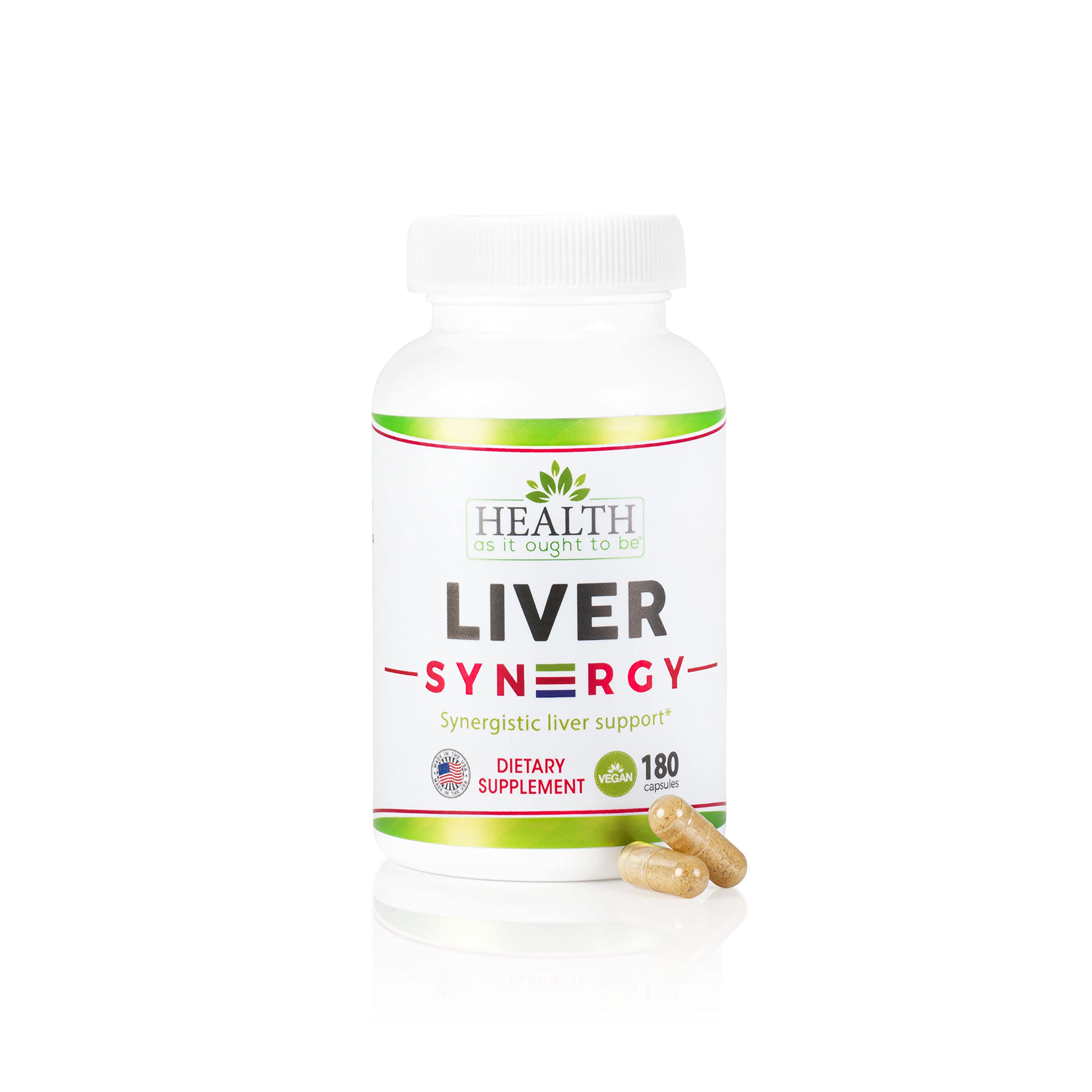 Health As It Ought To Be Liver Syn3rgy bottle highlighting multi-ingredient liver support