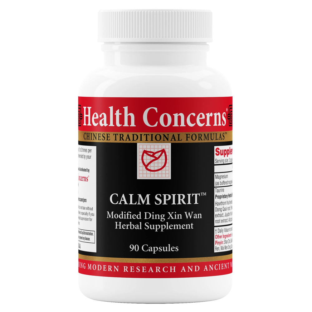 Health Concerns Calm Spirit bottle ready for daily stress relief