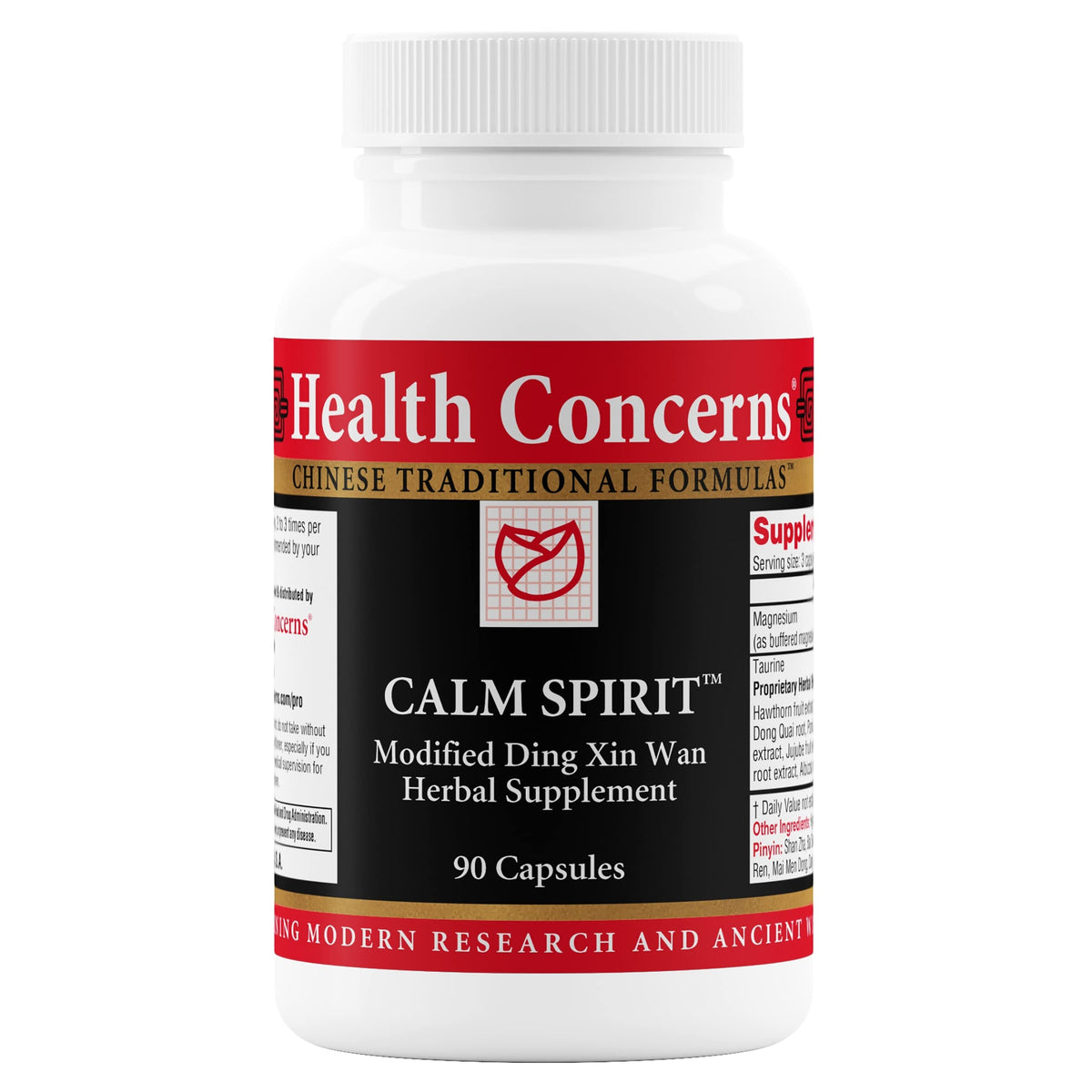 Health Concerns Calm Spirit bottle ready for daily stress relief