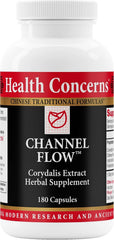 Health Concerns Channel Flow bottle pour shows a convenient daily ritual for smoother movement.