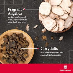 Health Concerns Channel Flow herbal blend label reveals Corydalis and companions for balance.