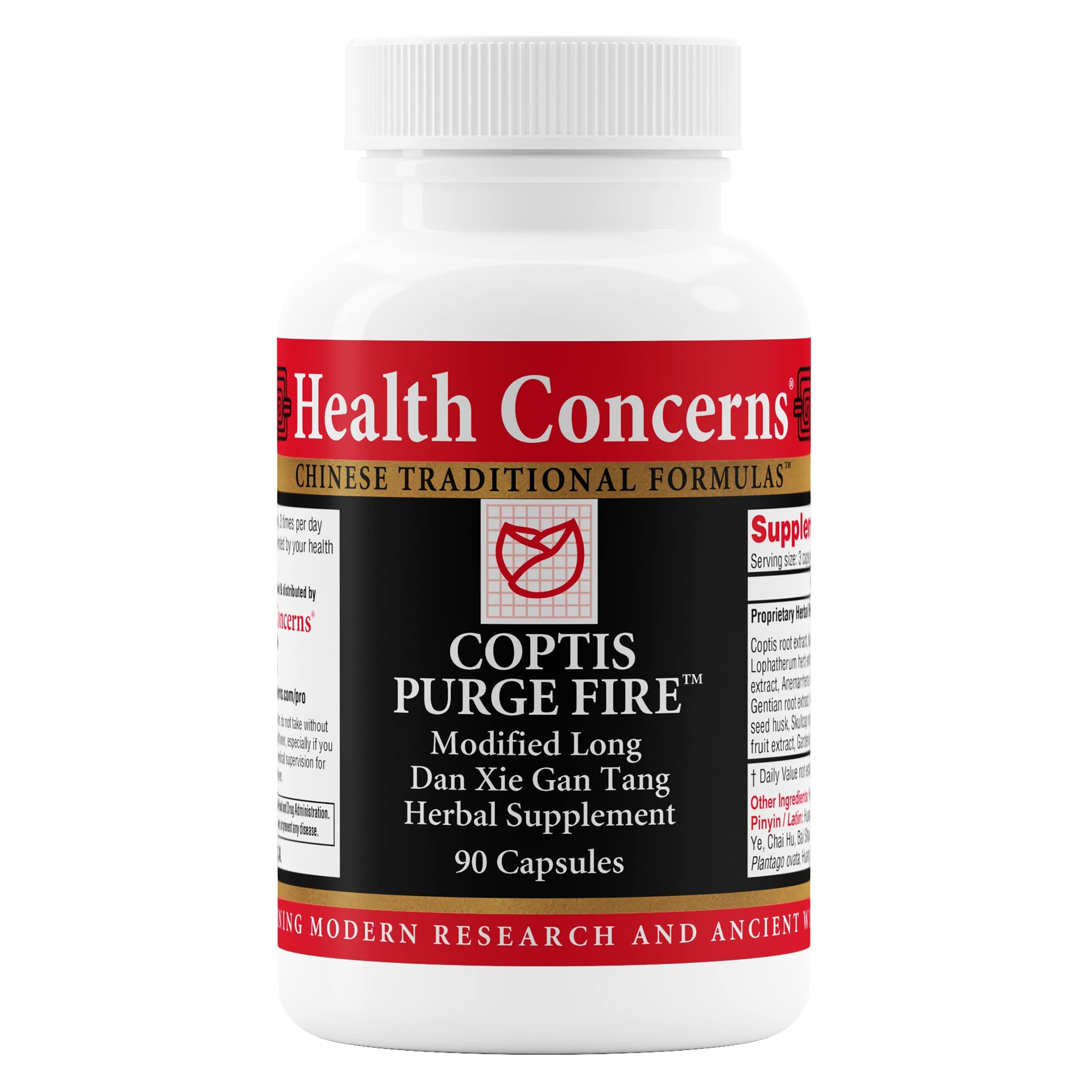 Health Concerns Coptis Purge Fire bottle demonstrating potential immune support for daily wellness