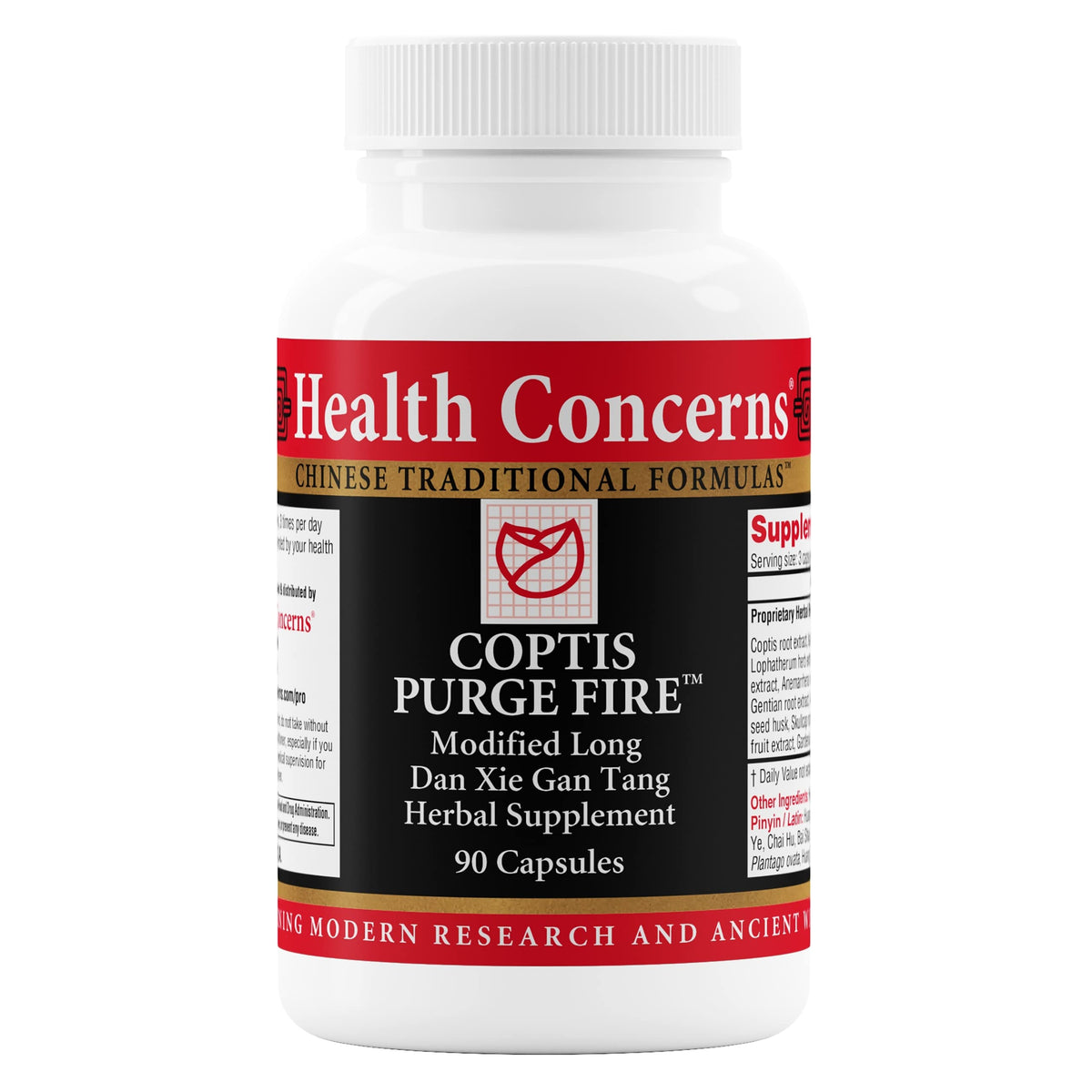 Health Concerns Coptis Purge Fire bottle demonstrating potential immune support for daily wellness
