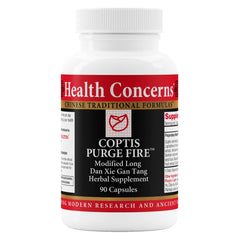 Health Concerns Coptis Purge Fire bottle demonstrating potential immune support for daily wellness