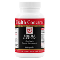 Health Concerns Fertile Garden bottle front showing herbal blend for cycle balance