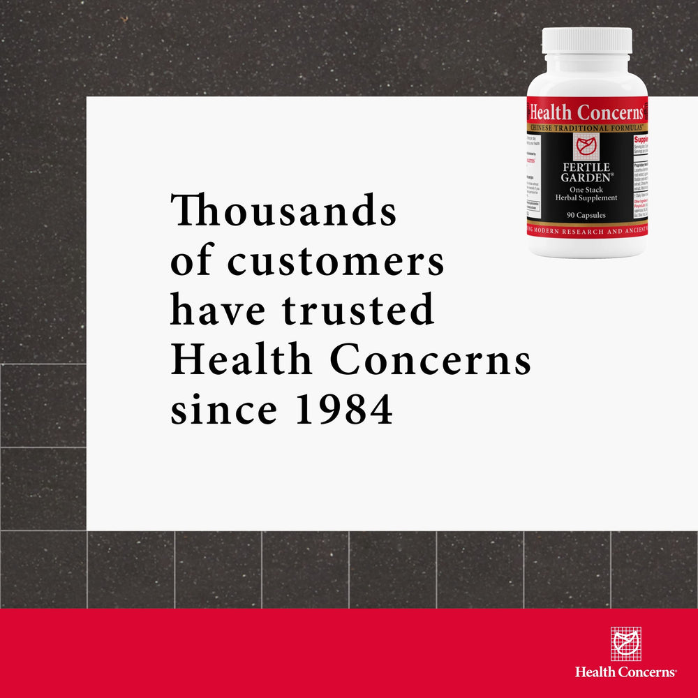 Health Concerns Fertile Garden cycle balance label on bottle