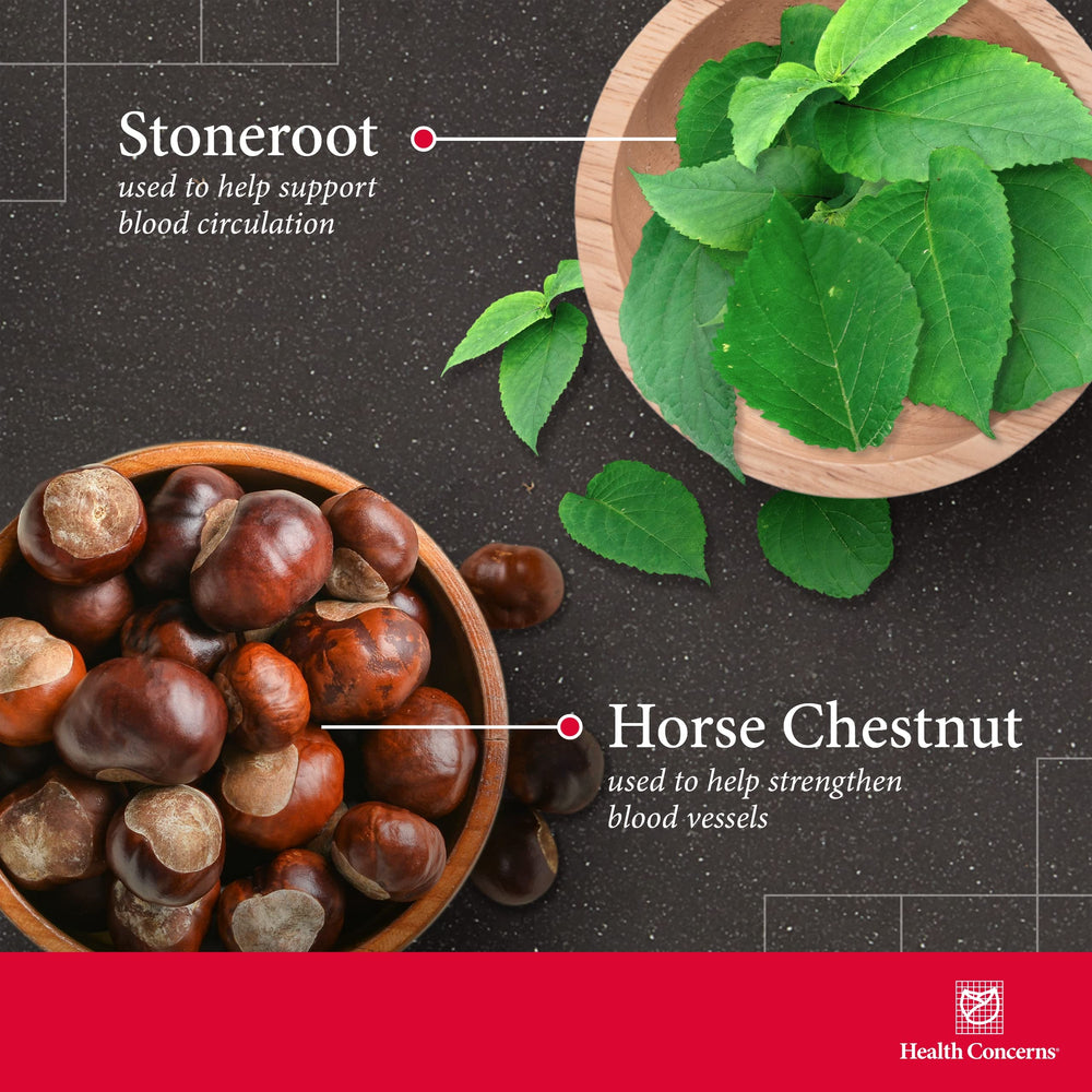 Health Concerns Formula V bottle side panel with vascular balance emphasis