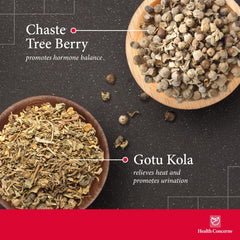Health Concerns Heavenly Water herbs dried display evokes traditional Chinese herbal ingredients.