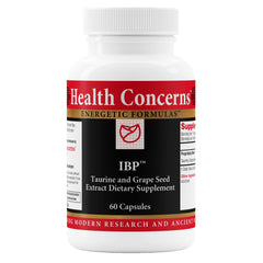 Health Concerns IBP bottle front label highlighting heart health support.
