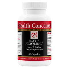 Health Concerns Isatis Cooling bottle front for daily detox support.