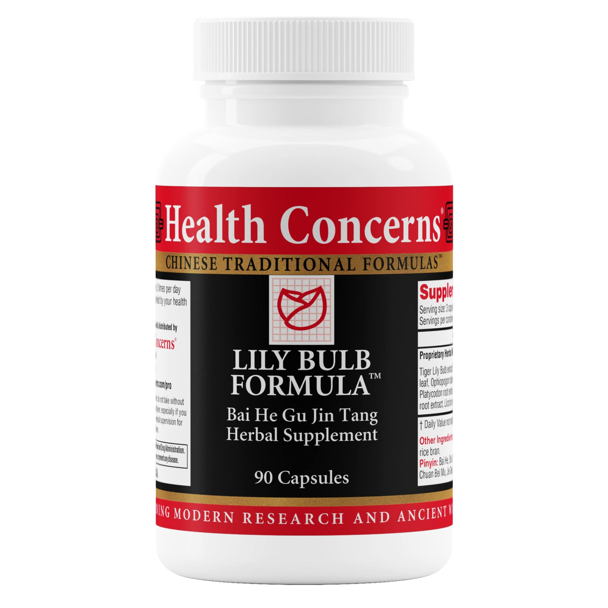 Health Concerns Lily Bulb Formula bottle for easy daily respiratory support