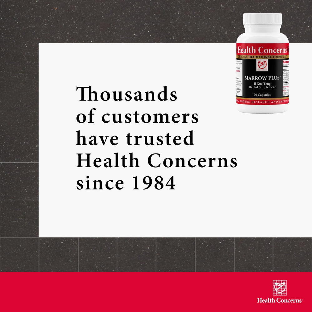 Pouring Health Concerns Marrow Plus capsules from the bottle for convenient use.