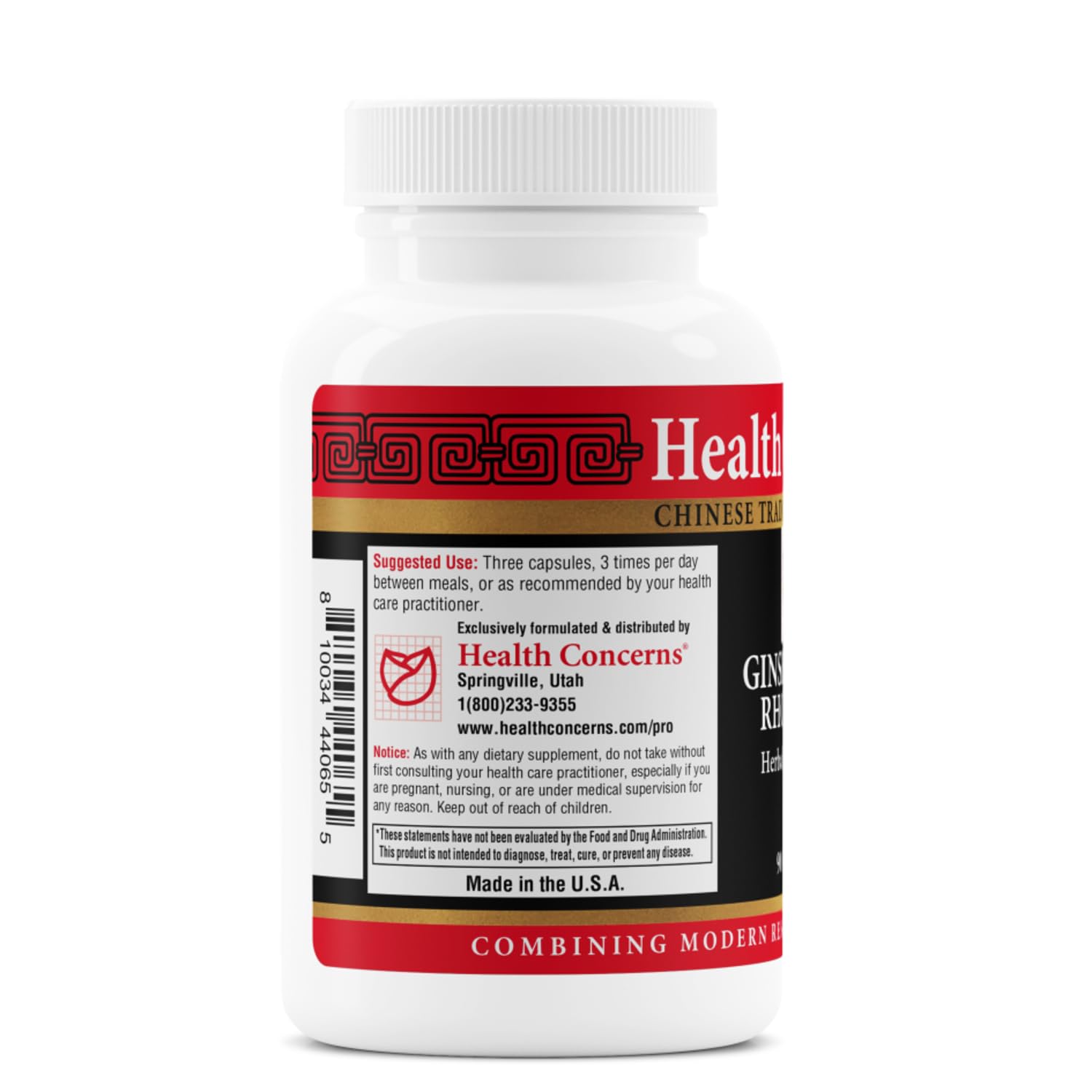 Health Concerns proprietary-blend ingredients highlight premium traditional herbs.