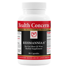 Health Concerns Rehmannia 8 bottle front showing traditional herbal formula for kidney support