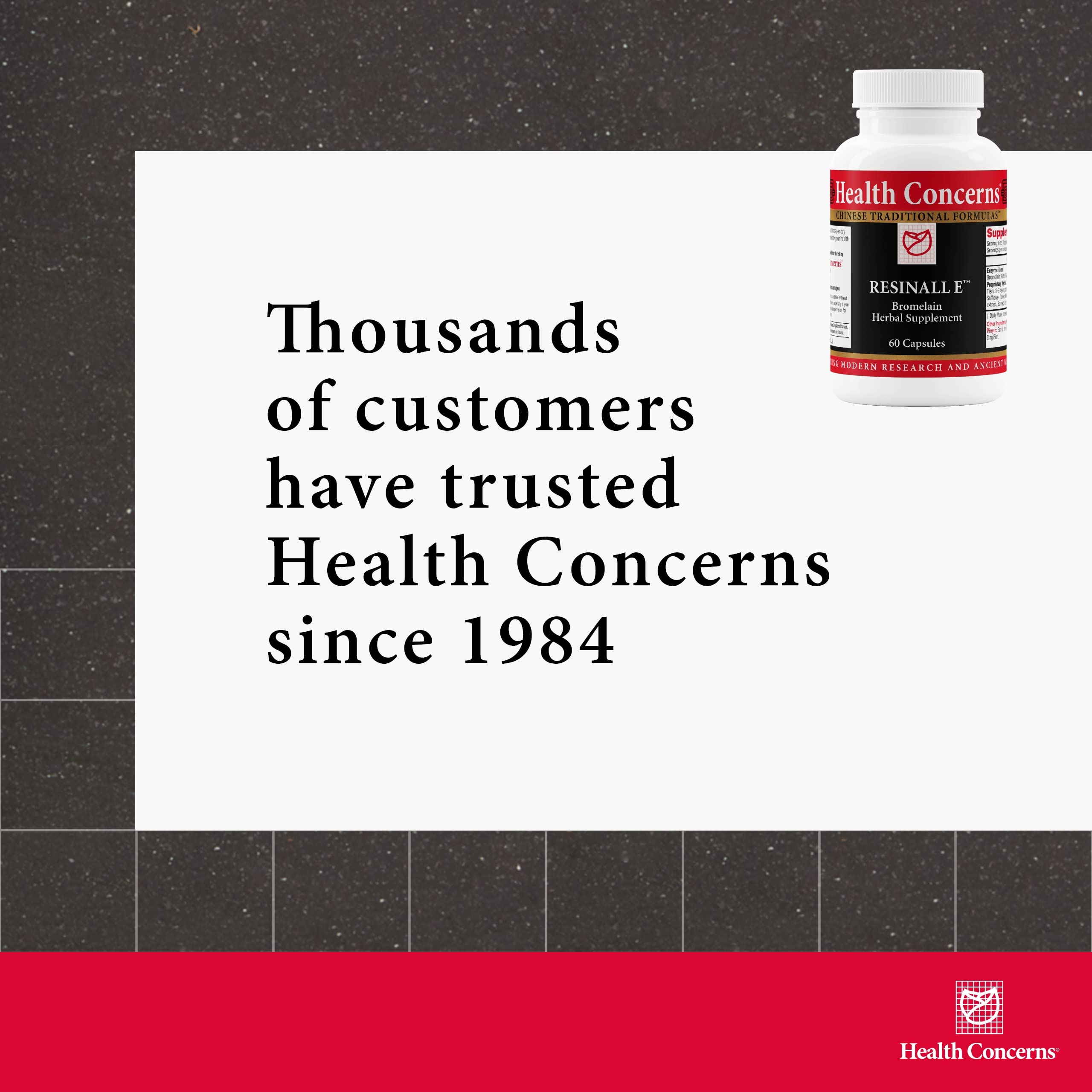 Health Concerns Resinall E serving size three capsules
