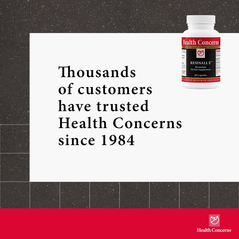 Health Concerns Resinall E serving size three capsules
