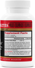 Three Immortals capsules close-up highlighting herbal ingredients for hot flashes