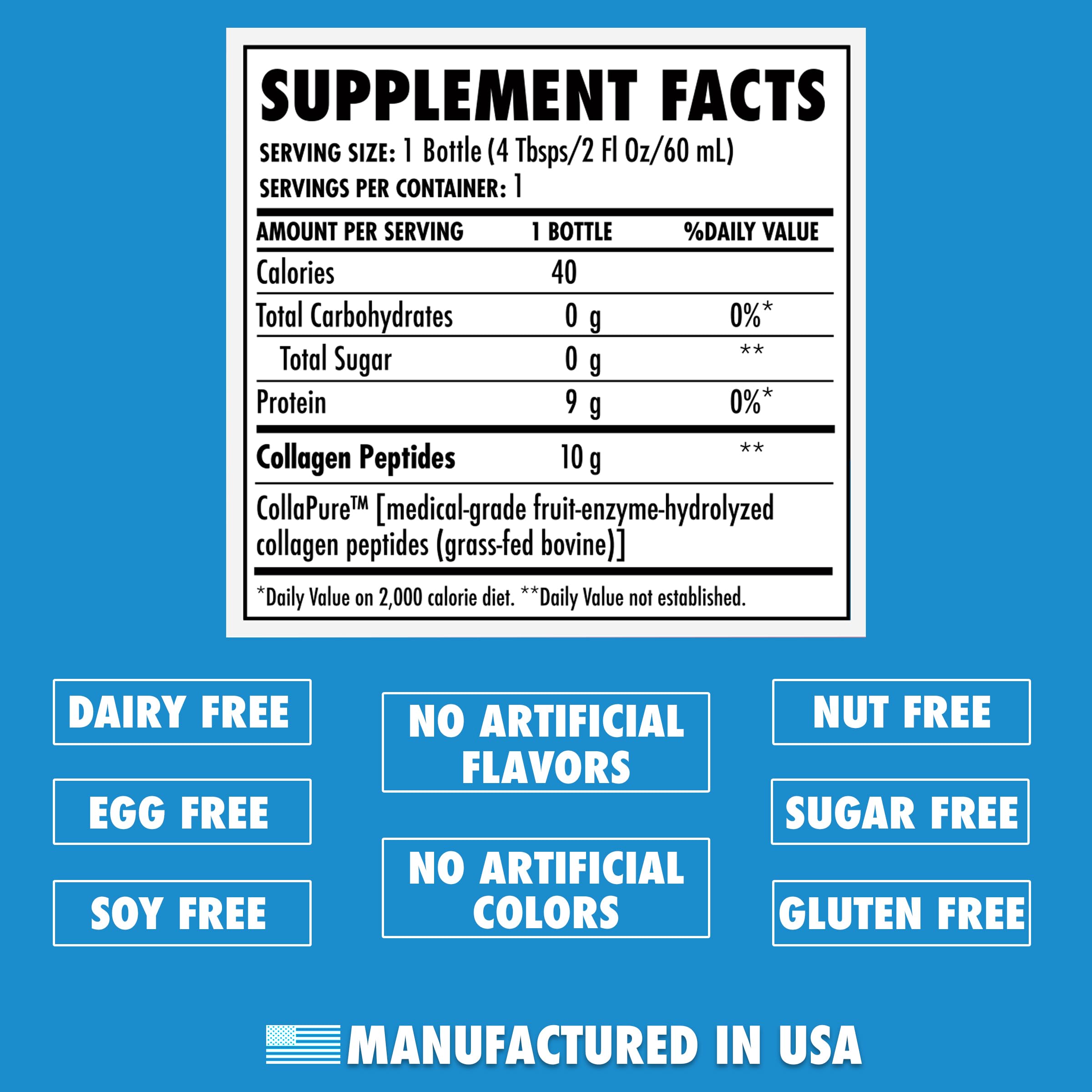 Close-up label shows sugar-free, gluten-free ingredients for clean beauty.