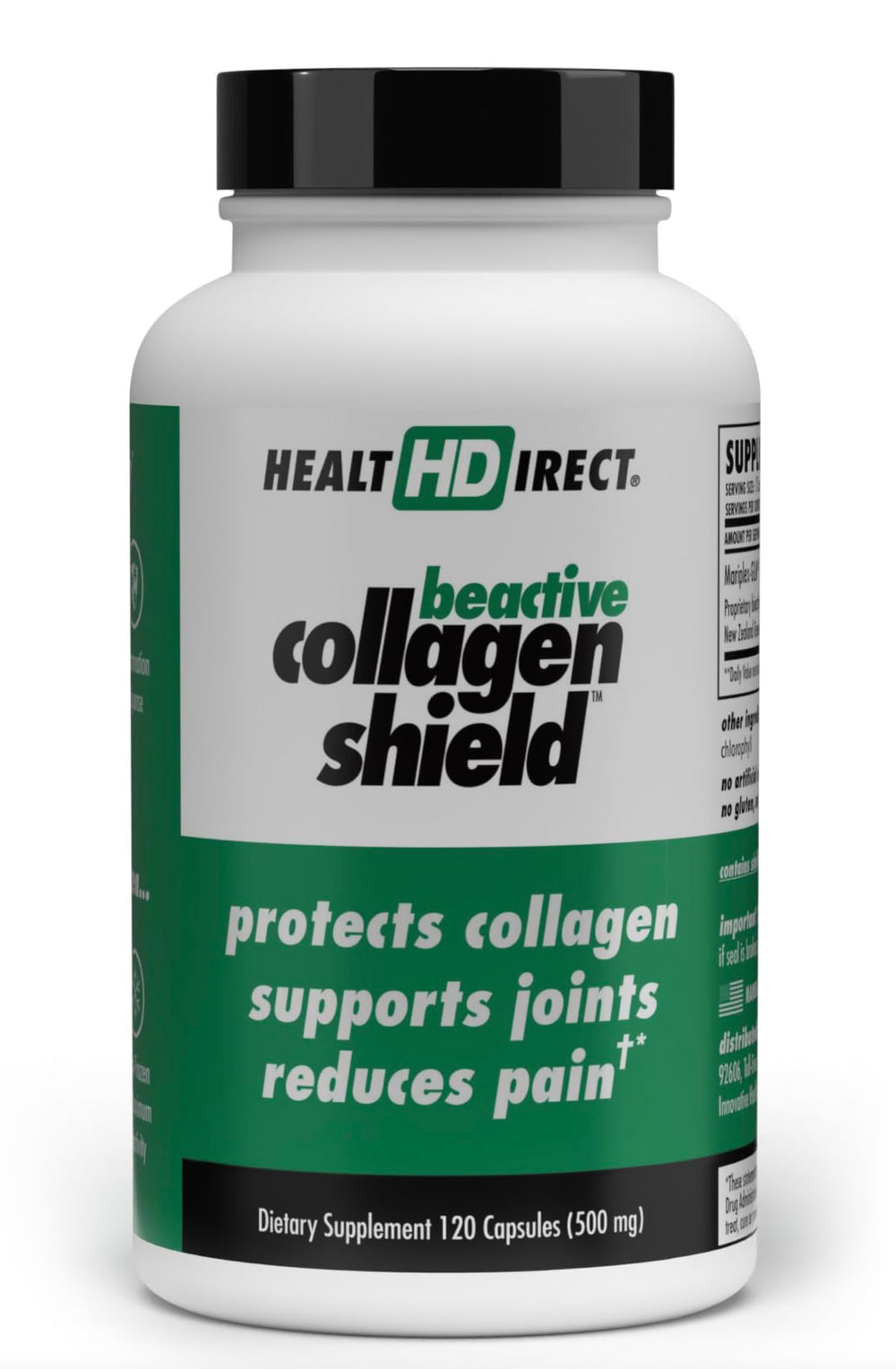 Health Direct BeActive Collagen Shield bottle front signaling joint support.