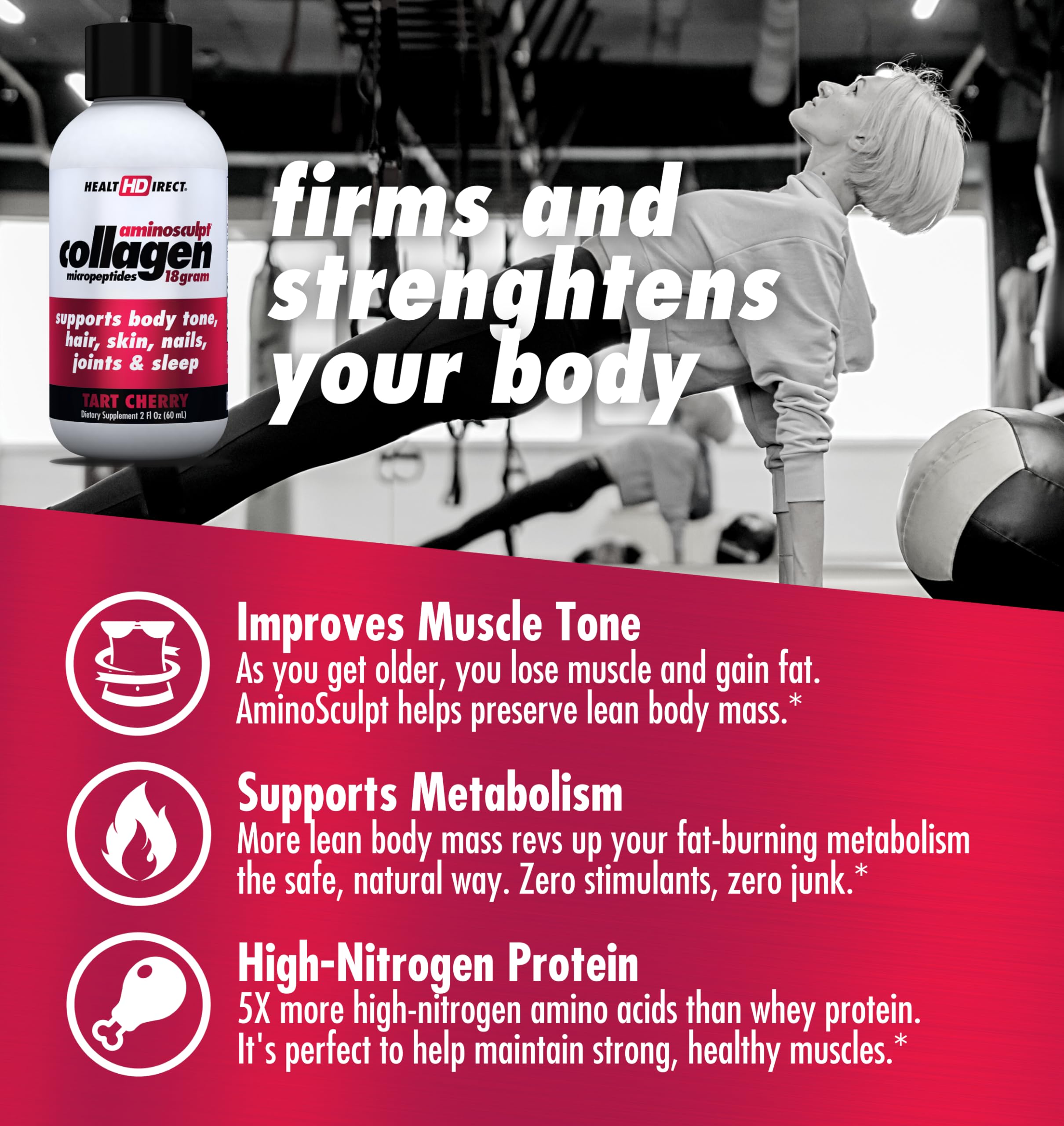 Holding HEALTH DIRECT bottle, ready to take on the go.