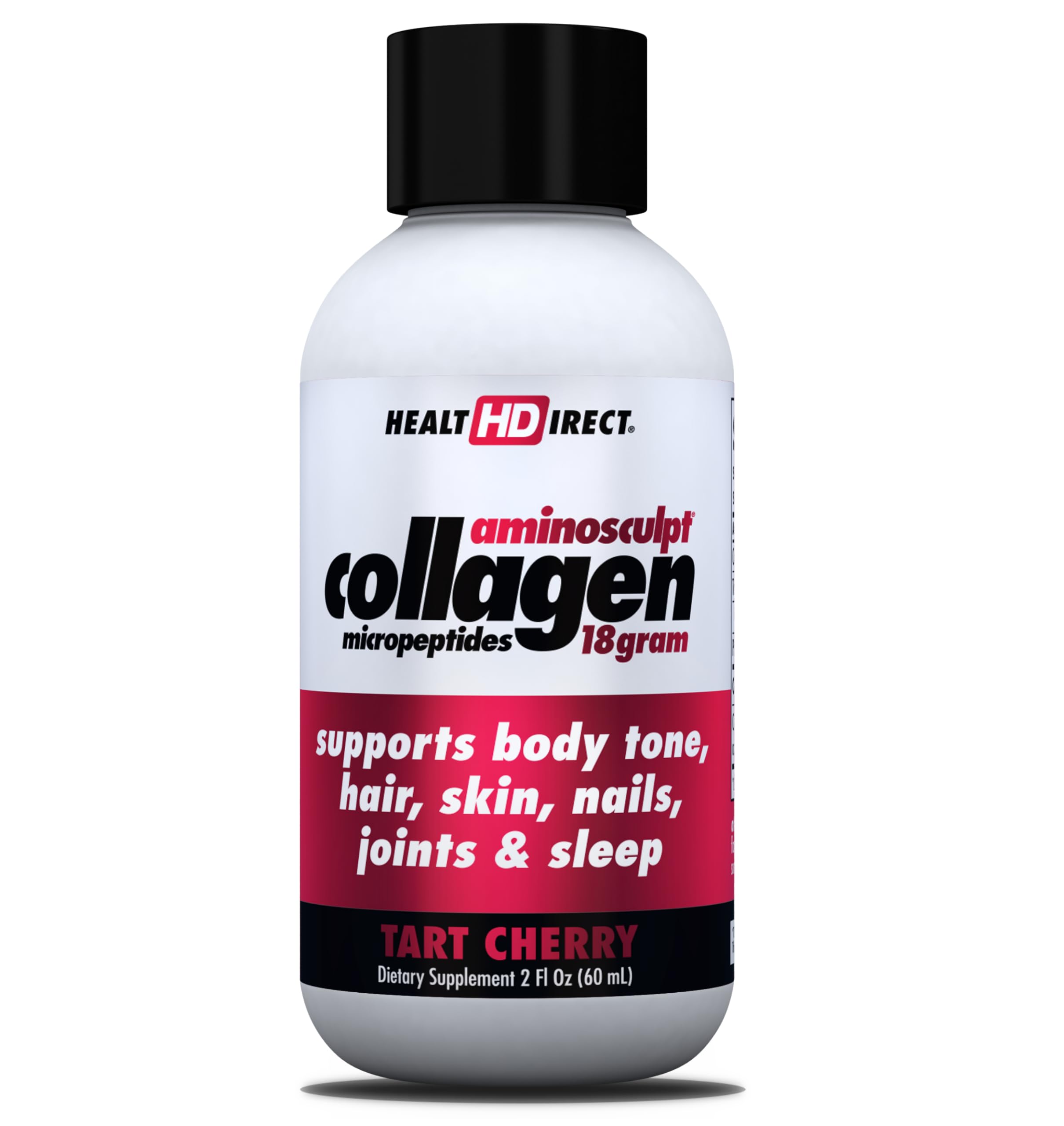 HEALTH DIRECT liquid collagen shot bottle with tart cherry flavor for joint and skin support.