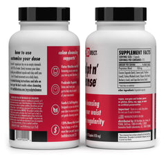 HEALTH DIRECT Sculpt n' Cleanse capsules closeup highlights vegetarian capsules.