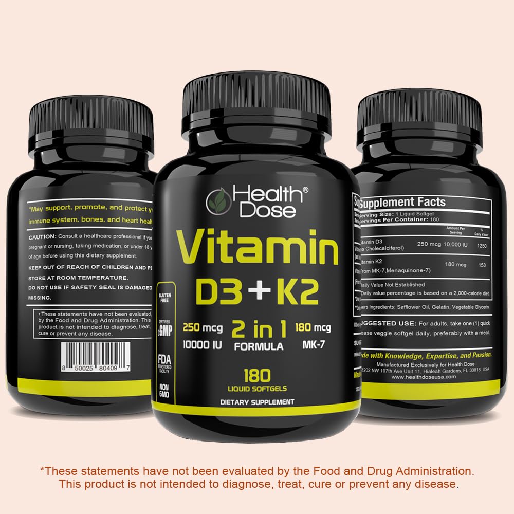 Health Dose packaging and instructions emphasize a simple daily routine.