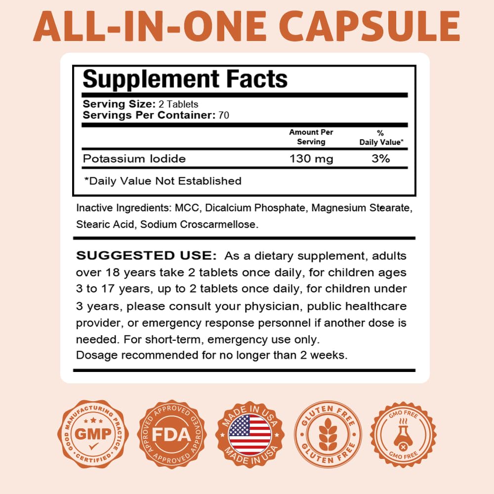 Health Dose KI dietary supplement shown for everyday use and iodine intake.