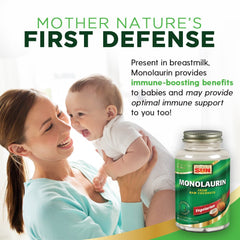 Health From The Sun Monolaurin 990mg capsules closeup highlights capsule-based, vegetarian form.