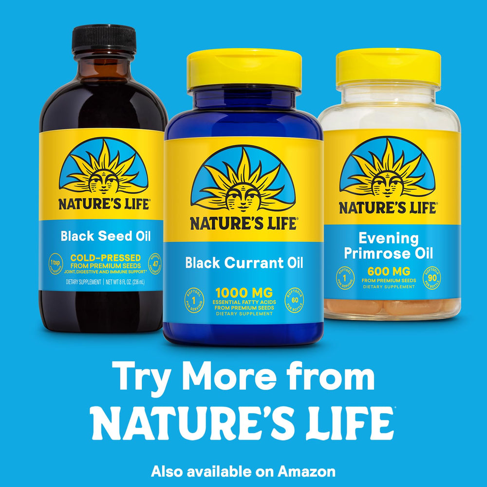 Health From The Sun Nature's Life omega profile graphic illustrating ALA, SDA, and GLA benefits.